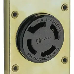 Tomada de Embutir Pial com Trava 30A 440V – Segurança e Praticidade