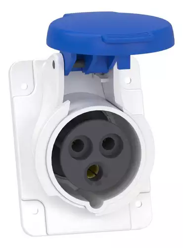 Acoplamento Femea 2p+t 16a 220/240v Azul Ip44 3056 Ac443056